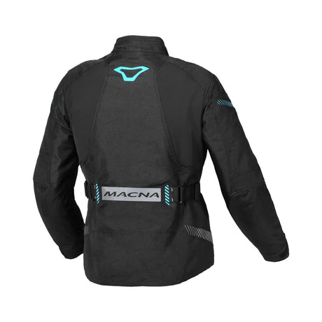 Macna Nivala Black/Aqua Textile Womens Jacket - EasyR