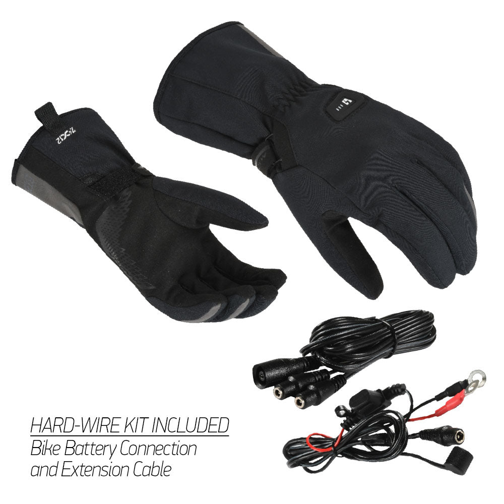 Macna Unite 2.0 RTX Black Heated Gloves & Hard-Wire Kit
