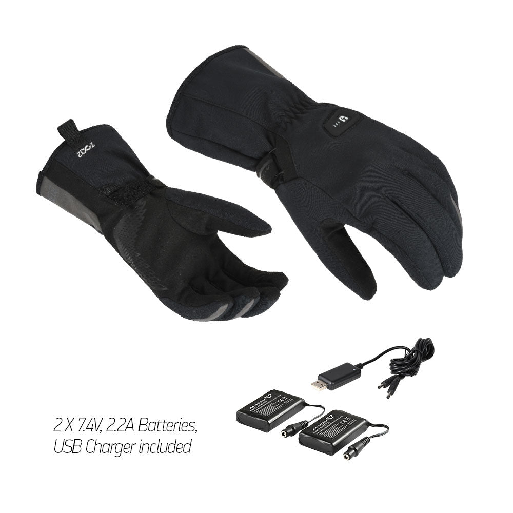 Macna Unite 2.0 RTX Black Heated Gloves & Battery Kit
