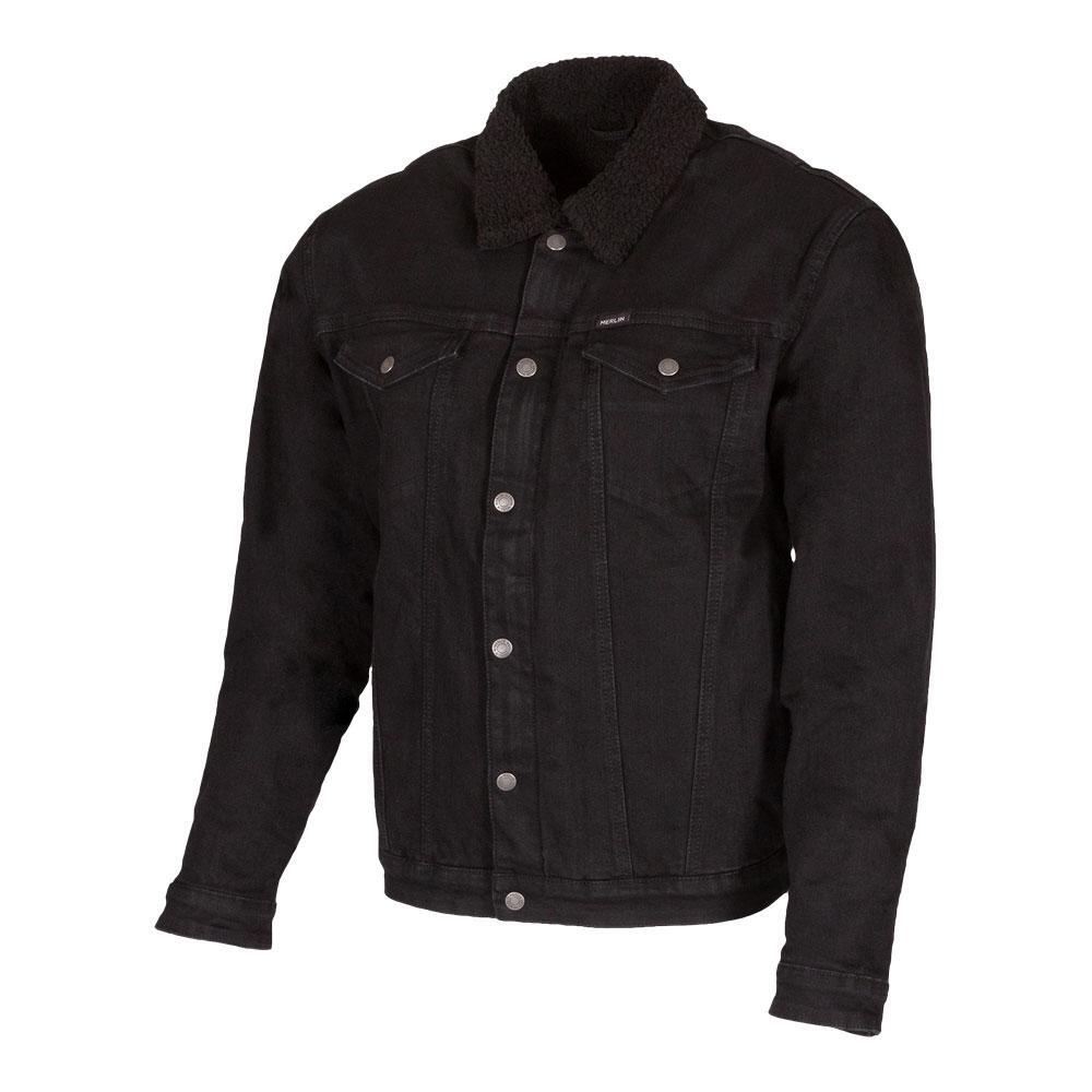 Merlin Sherpa D3O Black Stretch Denim Jacket - EasyR