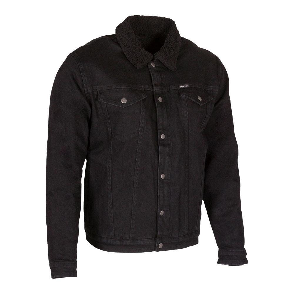 Merlin Sherpa D3O Black Stretch Denim Jacket - EasyR