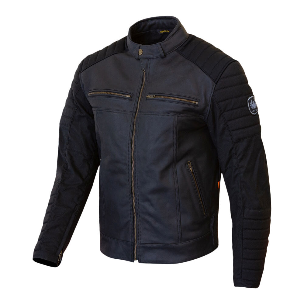 Merlin Ridge D3O Cotec Black Leather Jacket - EasyR