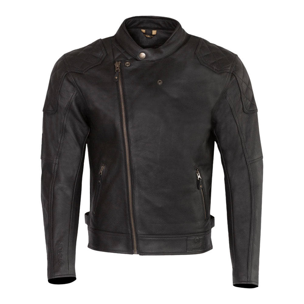 Merlin Chester D3O Black Heritage Leather Jacket