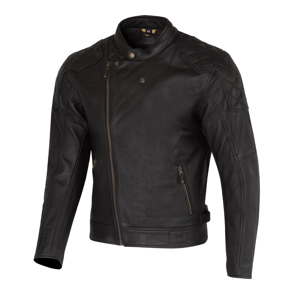 Merlin Chester D3O Black Heritage Leather Jacket