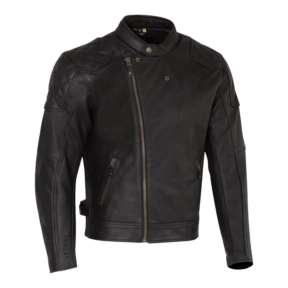 Merlin Chester D3O Black Heritage Leather Jacket