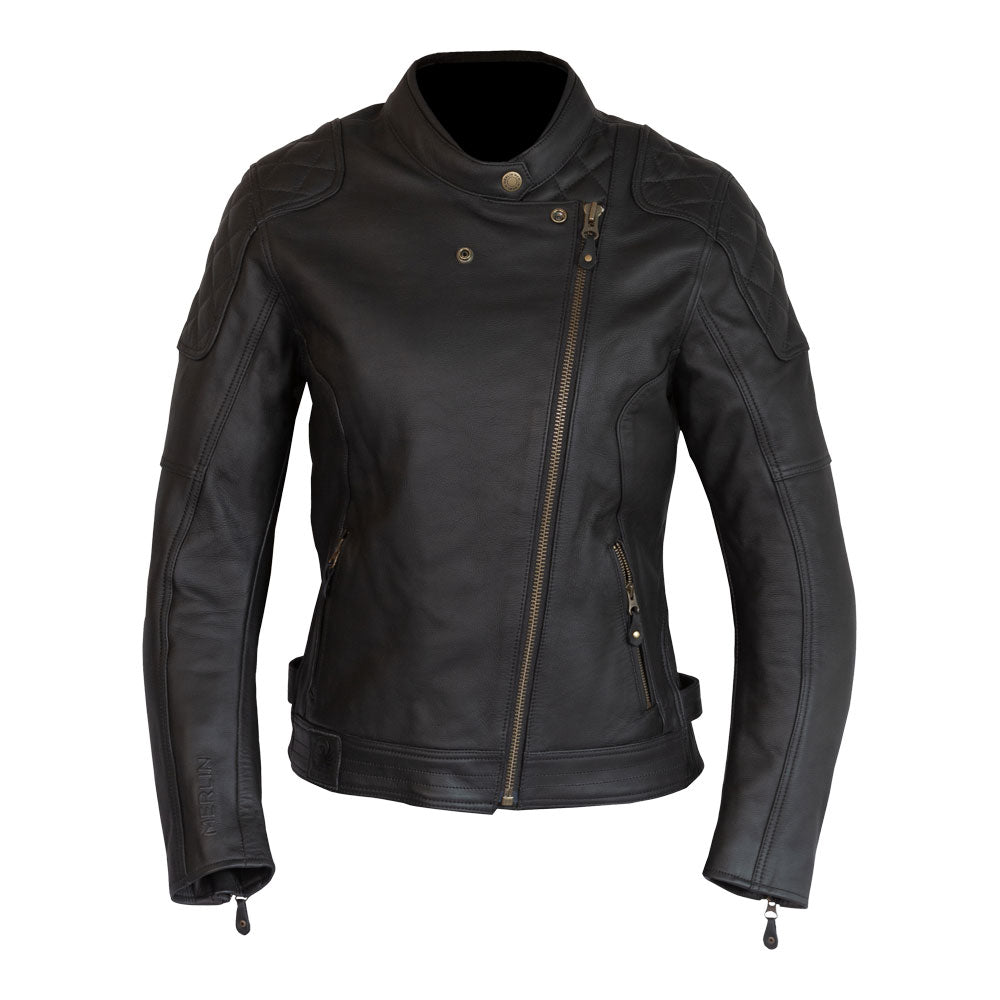 Merlin Bristol D3O Black Heritage Womens Leather Jacket