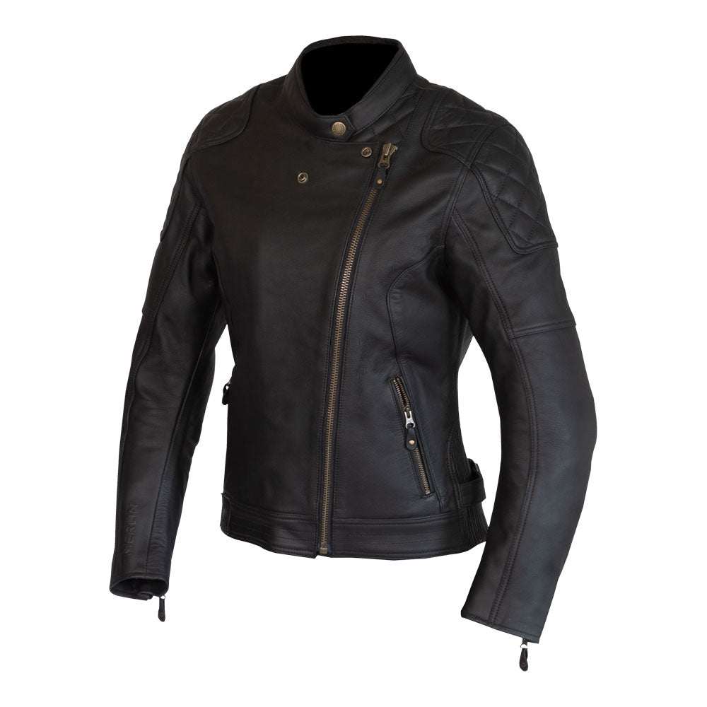 Merlin Bristol D3O Black Heritage Womens Leather Jacket