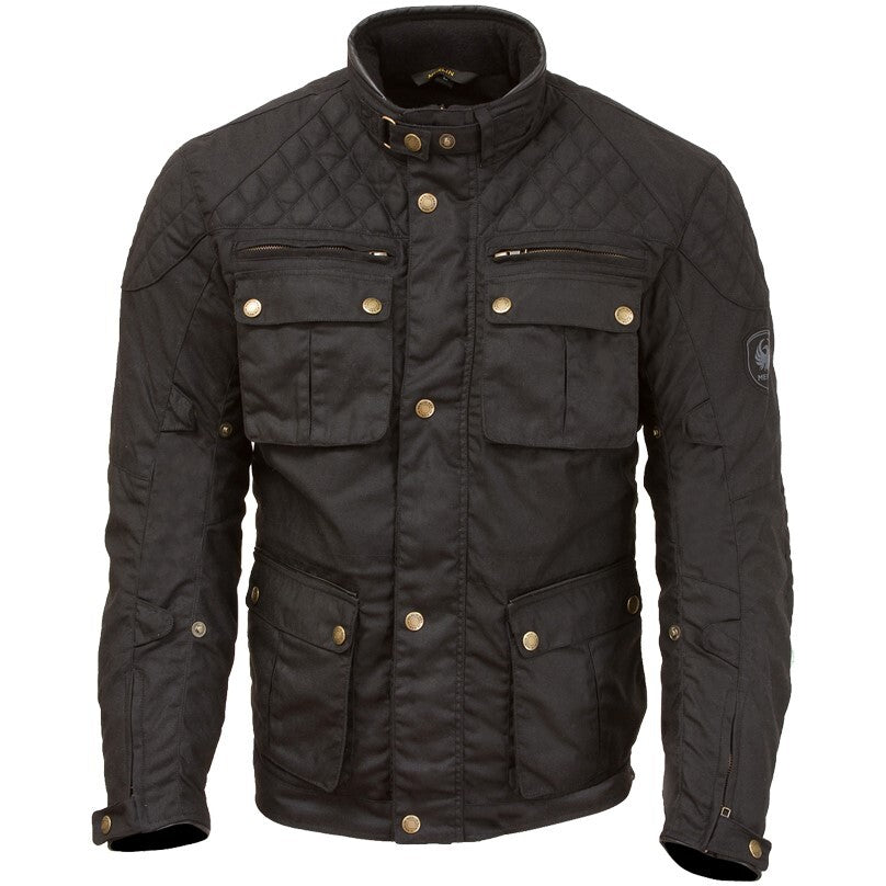 Merlin Edale D3O Black Wax Cotton Jacket - EasyR