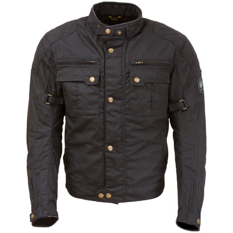 Merlin Perton D3O Black Wax Cotton Jacket - EasyR
