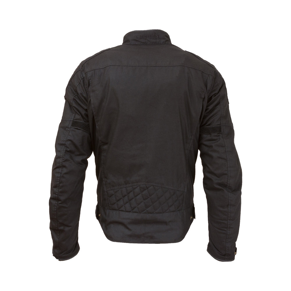 Merlin Perton D3O Black Wax Cotton Jacket - EasyR