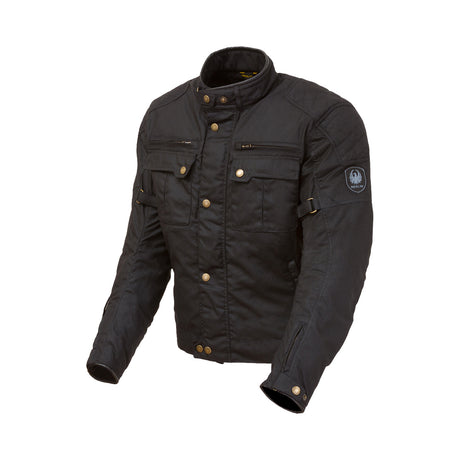 Merlin Perton D3O Black Wax Cotton Jacket - EasyR