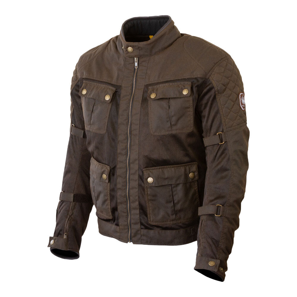 Merlin Chigwell Utility D3O Olive Waxed Cotton Jacket - EasyR