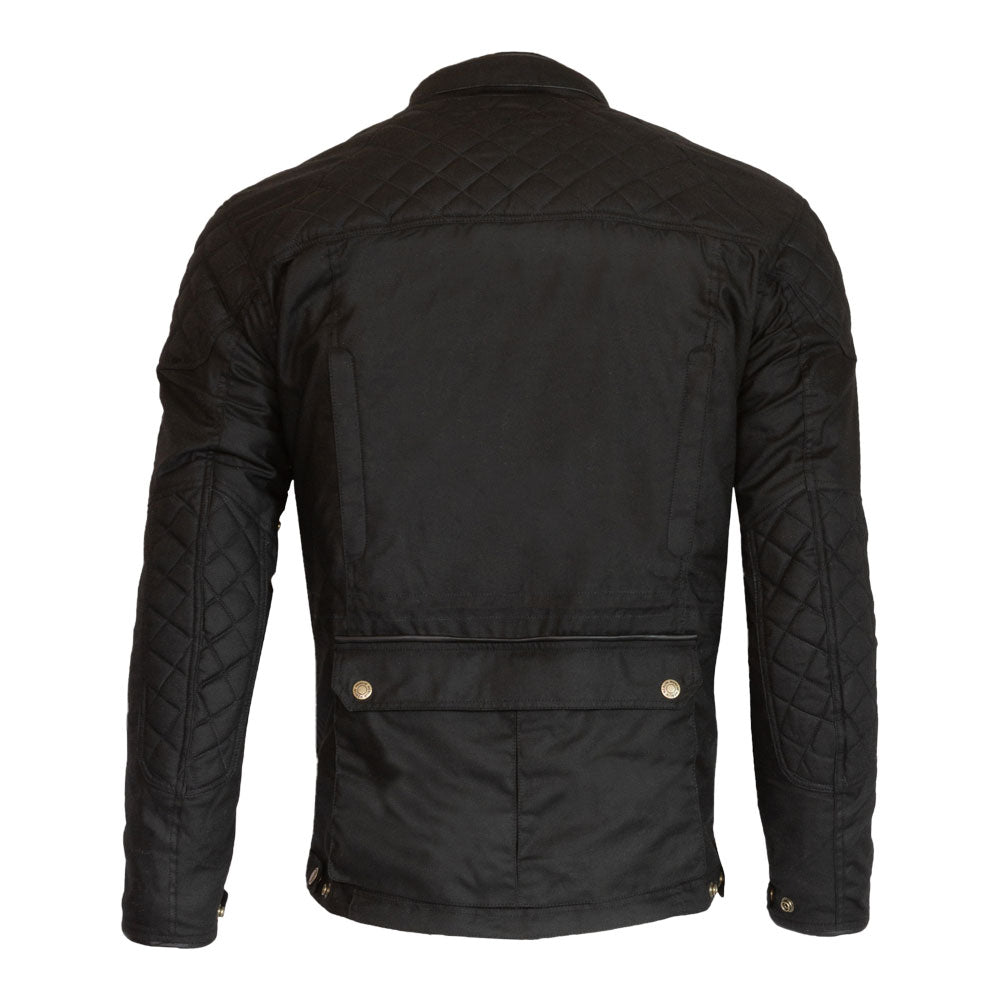 Merlin Edale II Cotec D3O Black Heritage Wax Cotton Jacket