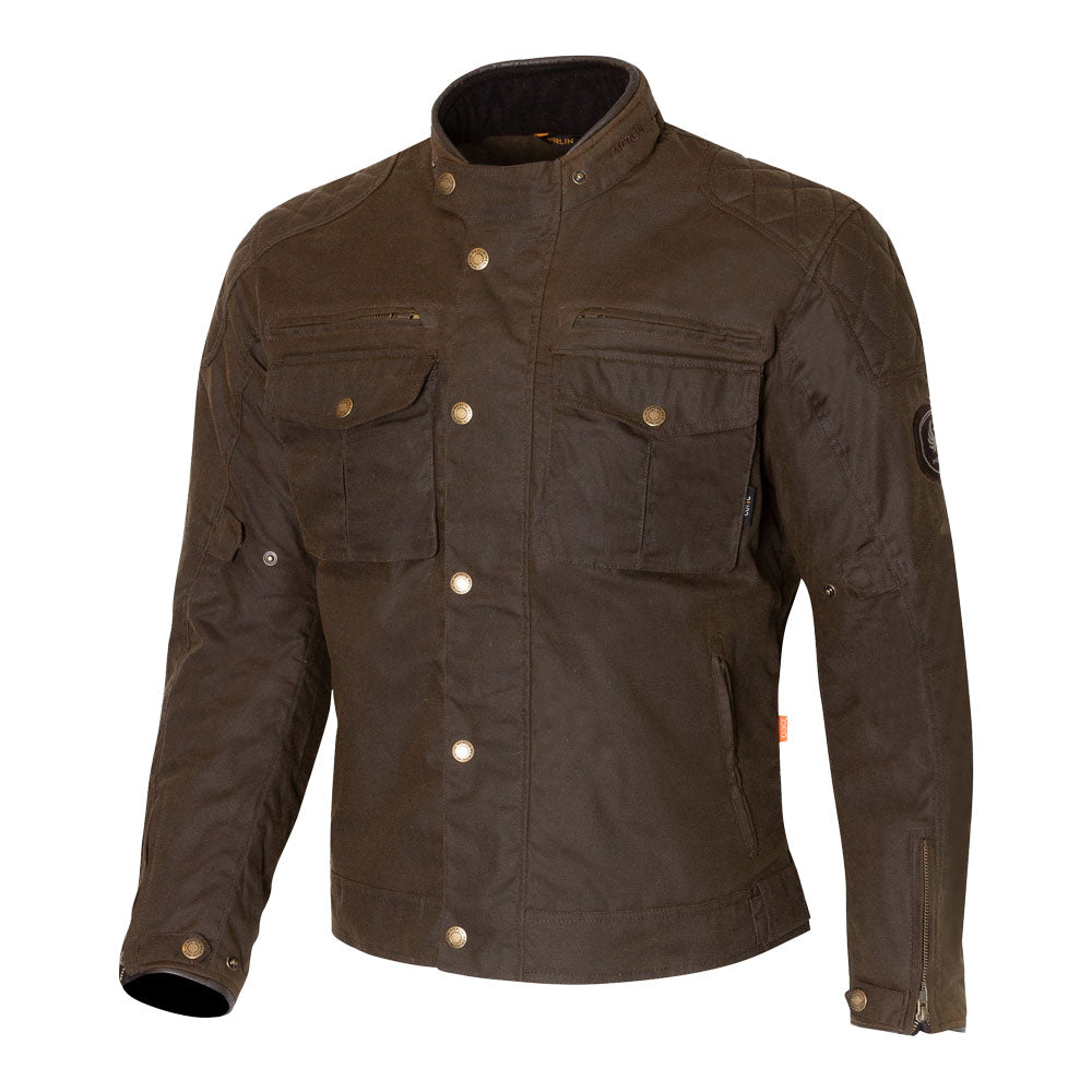Merlin Perton II Cotec D3O Olive Heritage Wax Cotton Jacket