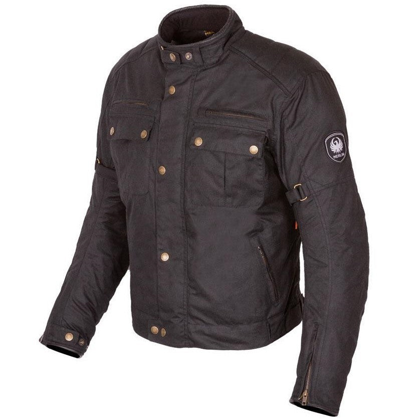 Merlin Barton II D3O Black Wax Cotton Jacket - EasyR