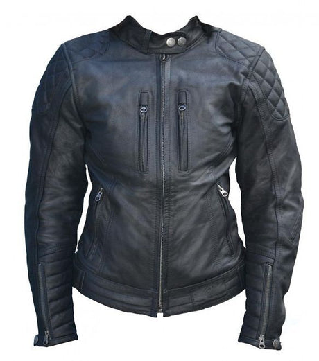 Merlin Mia D3O Black Womens Leather Jacket - EasyR