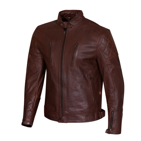 Merlin Wishaw D3O Brown Leather Jacket - EasyR