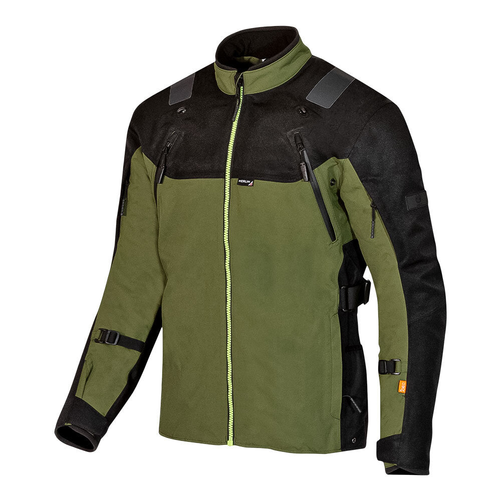 Merlin Navar D3O Black/Dark Green Explorer Laminated Jacket - EasyR