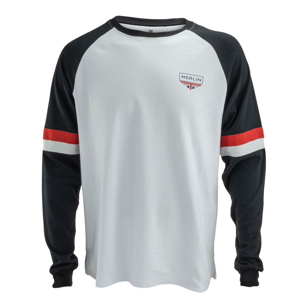 Merlin Durham White/Black Long Sleeve Signature Tee