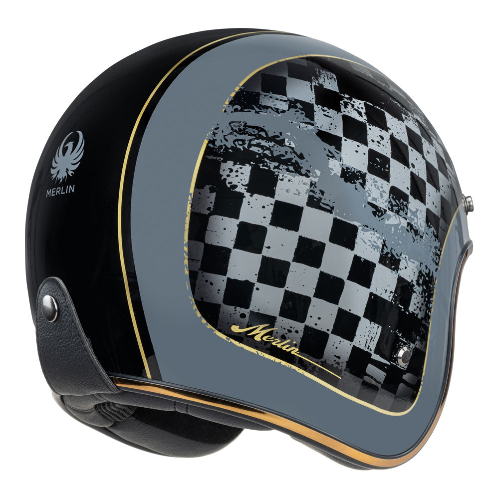 Merlin Blackbird Racer Black Helmet