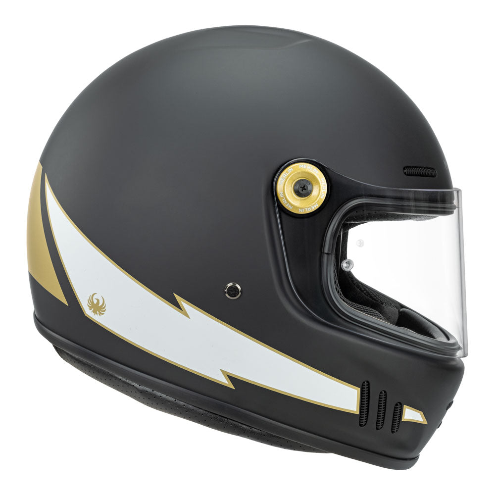 Merlin Revival Flash Matte Black Helmet