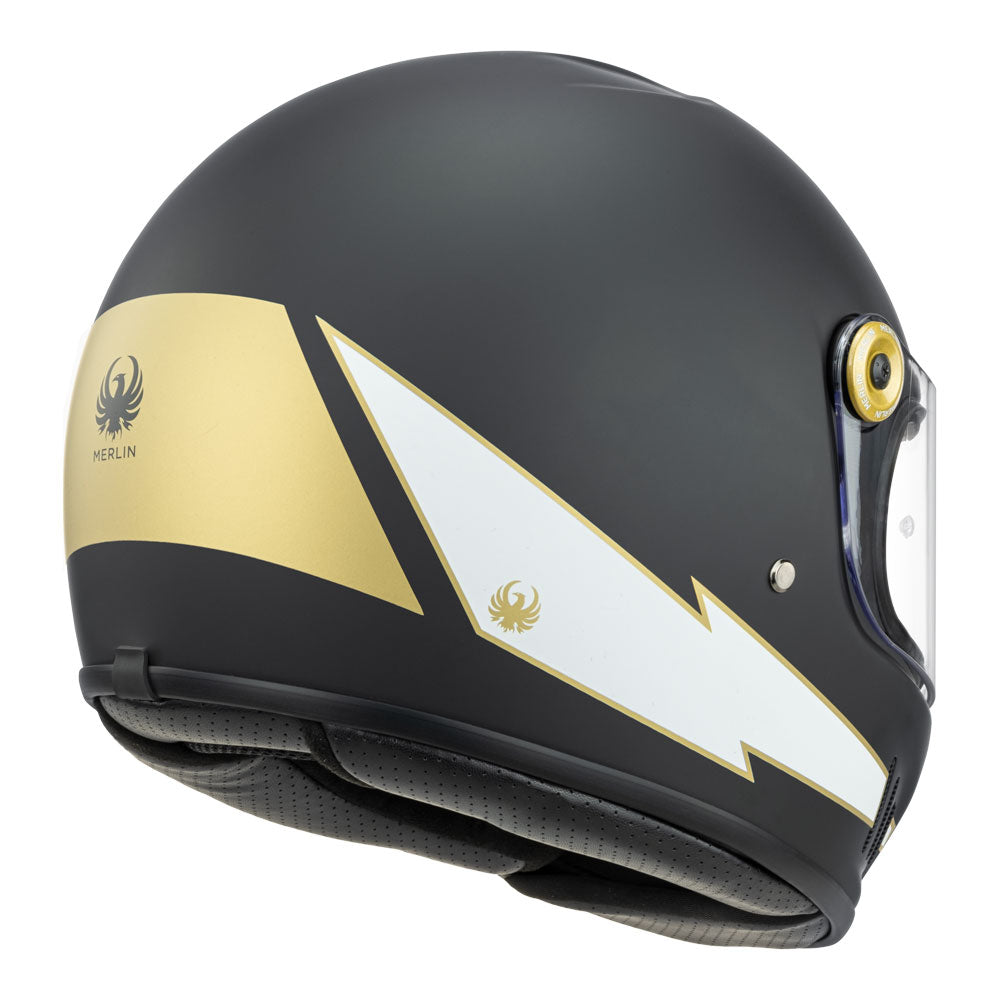 Merlin Revival Flash Matte Black Helmet