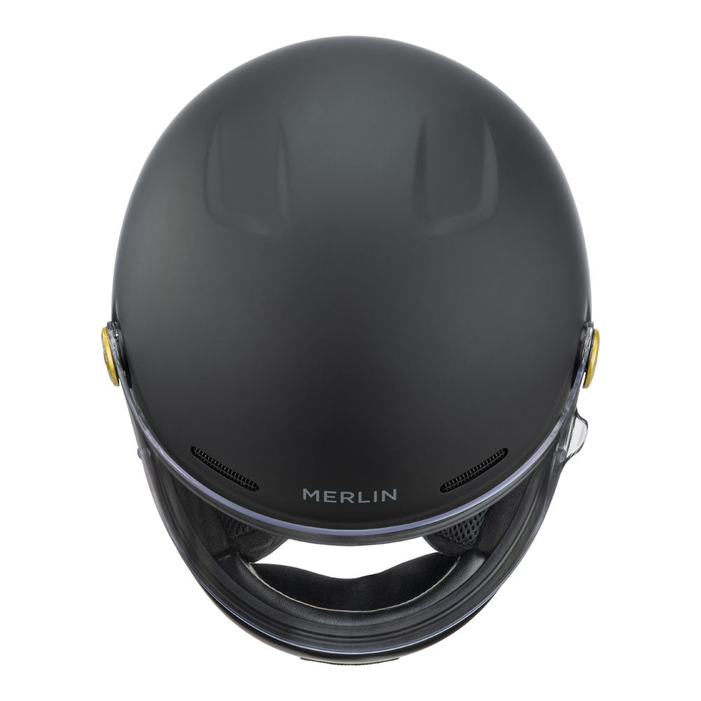 Merlin Revival Flash Matte Black Helmet