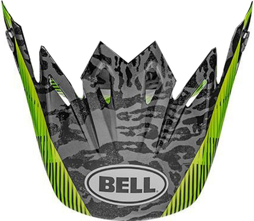 Bell Replacement Peak Chief Matte/Gloss Black/White/Green for Moto-9 MIPS Helmets