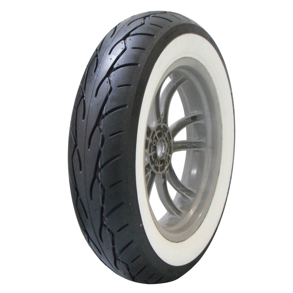 Vee Rubber VRM302 White Wall Rear Tyre 180/60 B-16 74H Tubeless