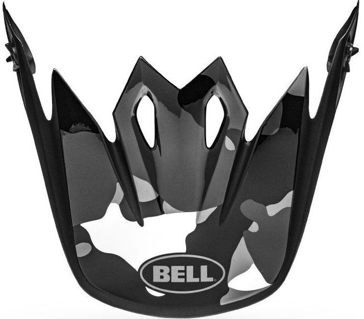 Bell Replacement Peak Presence Matte/Gloss Titanium Camo for MX-9 Helmets