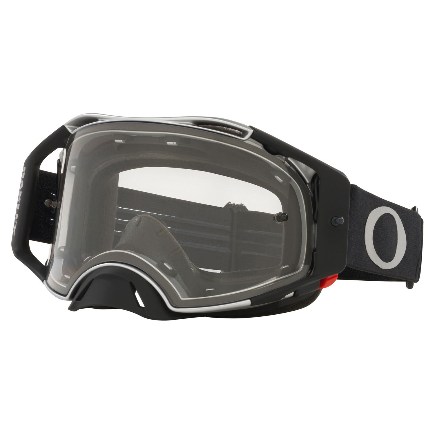 Oakley Airbrake MX Goggles w/Tuff Blocks Black Gunmetal Strap & Clear Lenses