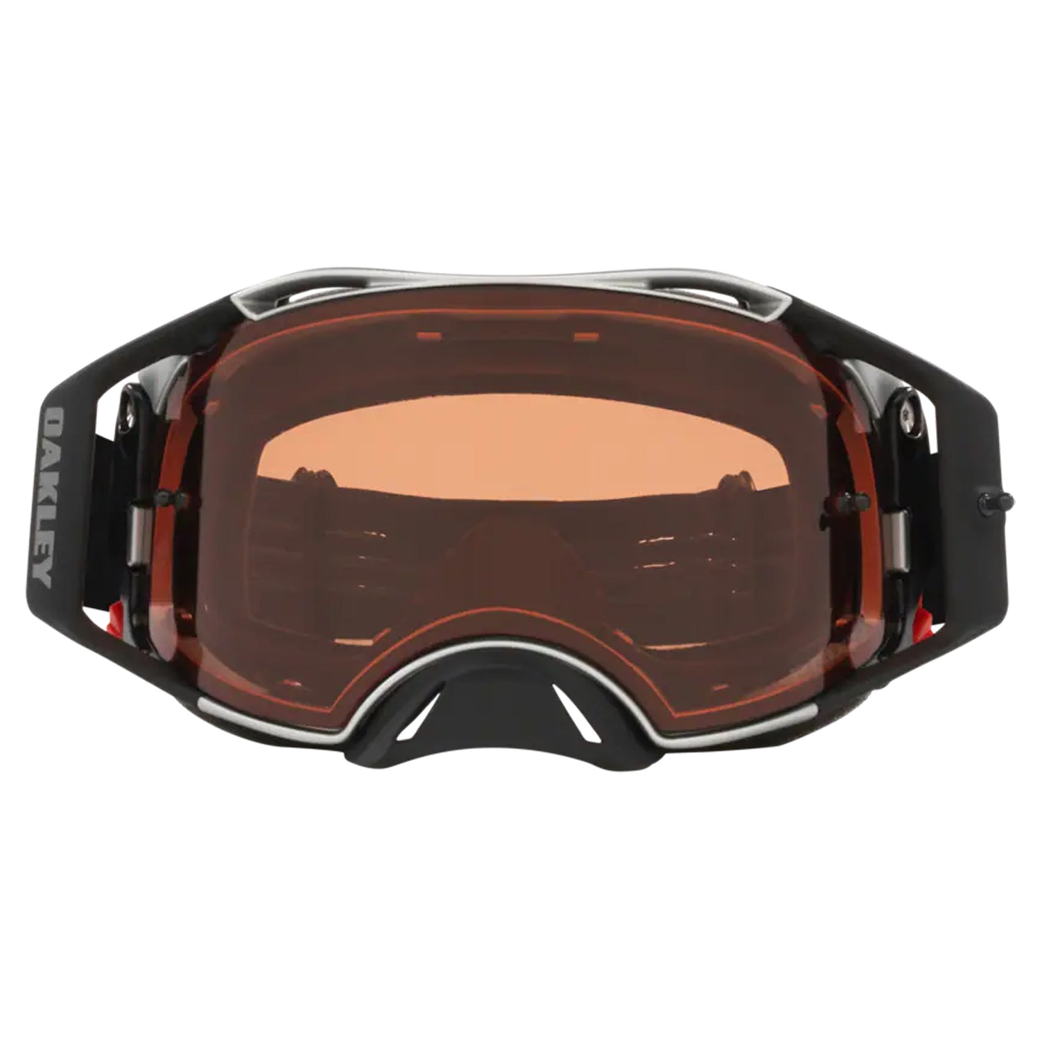 Oakley Airbrake MX Goggles w/Tuff Blocks Black Gunmetal Strap & Prizm MX Bronze Lenses
