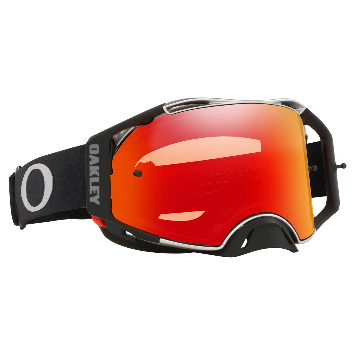 Oakley Airbrake MX Goggles w/Tuff Blocks Black Gunmetal Strap & Prizm MX Torch Iridium Lenses