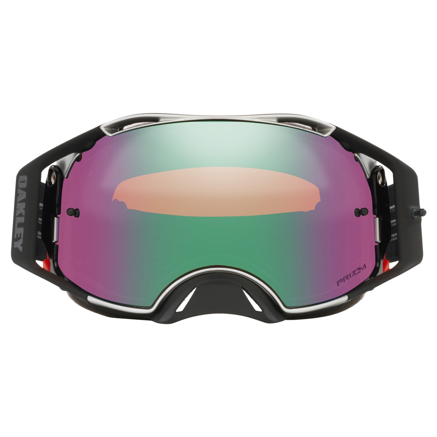 Oakley Airbrake MX Goggles w/Tuff Blocks Black Gunmetal Strap & Prizm MX Jade Iridium Lenses