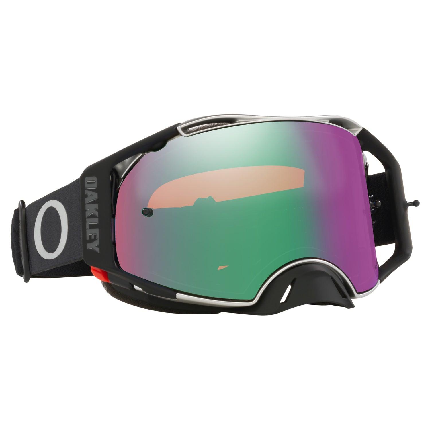 Oakley Airbrake MX Goggles w/Tuff Blocks Black Gunmetal Strap & Prizm MX Jade Iridium Lenses