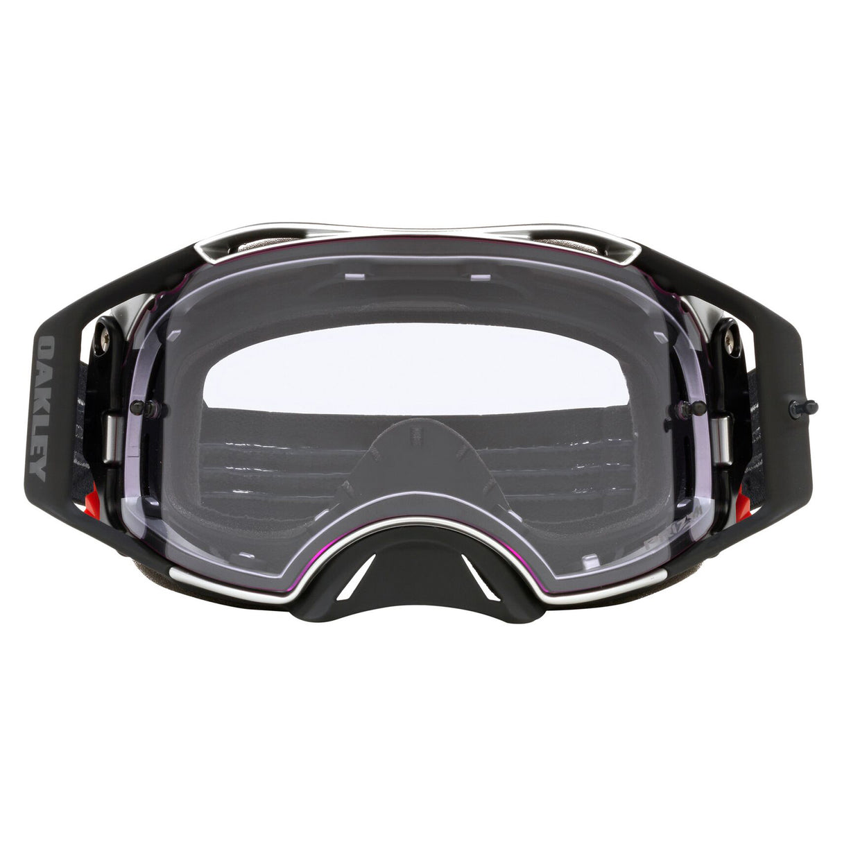 Oakley Airbrake MX Goggles w/Tuff Blocks Black Gunmetal Strap & Prizm MX Low Light Lenses