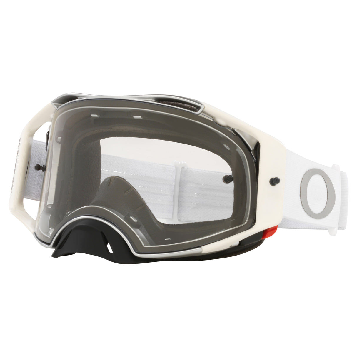 Oakley Airbrake MX Goggles w/Tuff Blocks White Strap & Clear Lenses