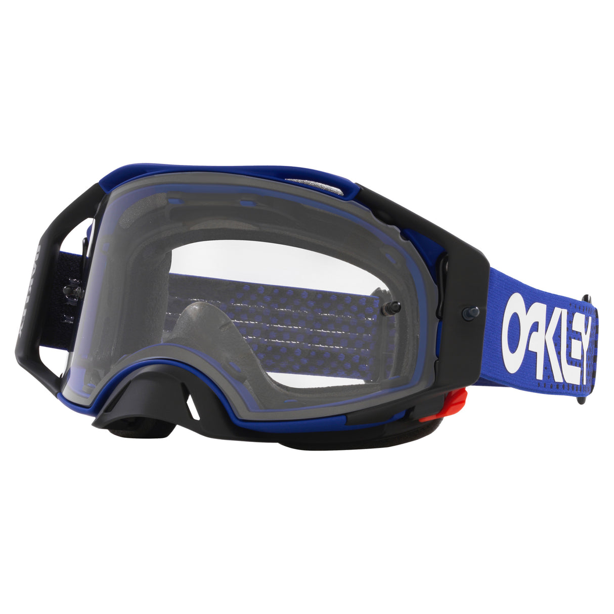 Oakley Airbrake MX Goggles w/Moto Blue B1B Strap & Clear Lenses