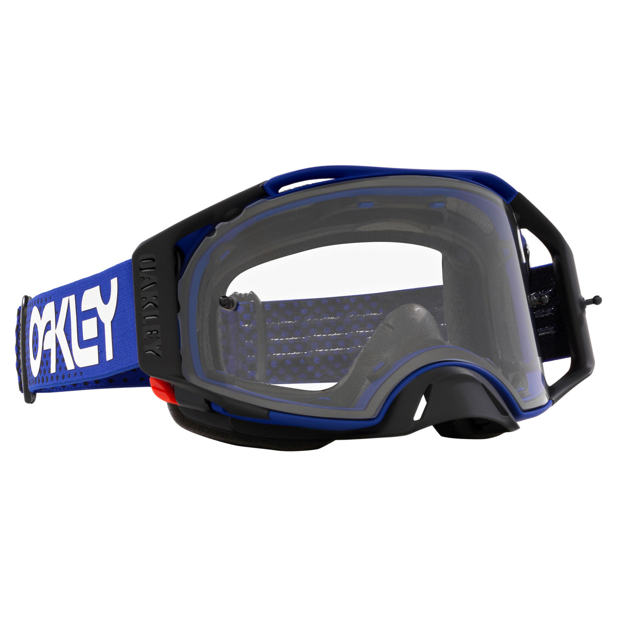 Oakley Airbrake MX Goggles w/Moto Blue B1B Strap & Clear Lenses