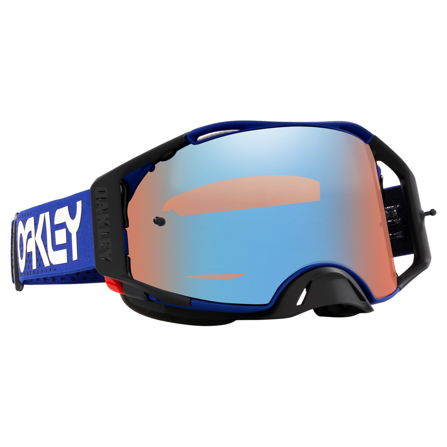 Oakley Airbrake MX Goggles w/Moto Blue B1B Strap & Prizm MX Sapphire Lenses