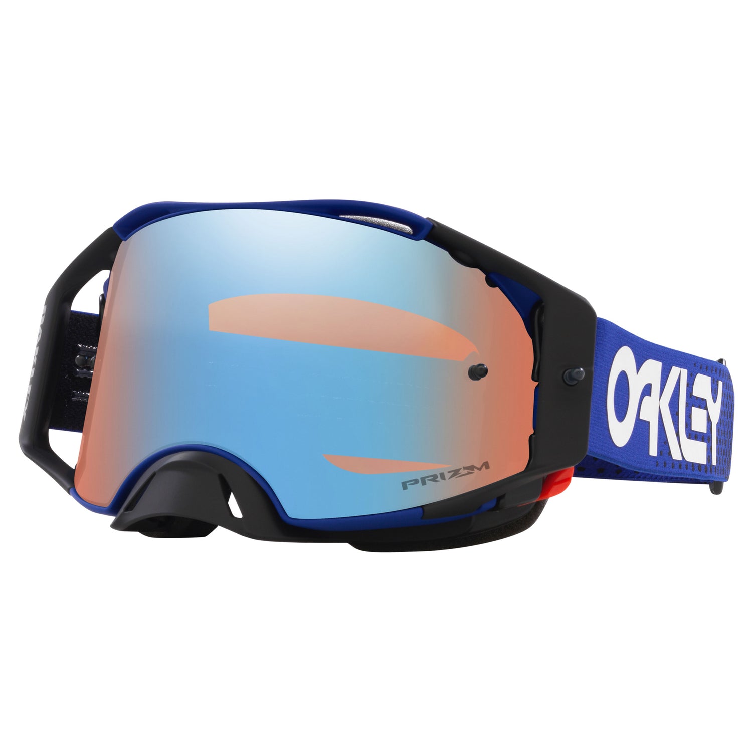 Oakley Airbrake MX Goggles w/Moto Blue B1B Strap & Prizm MX Sapphire Lenses