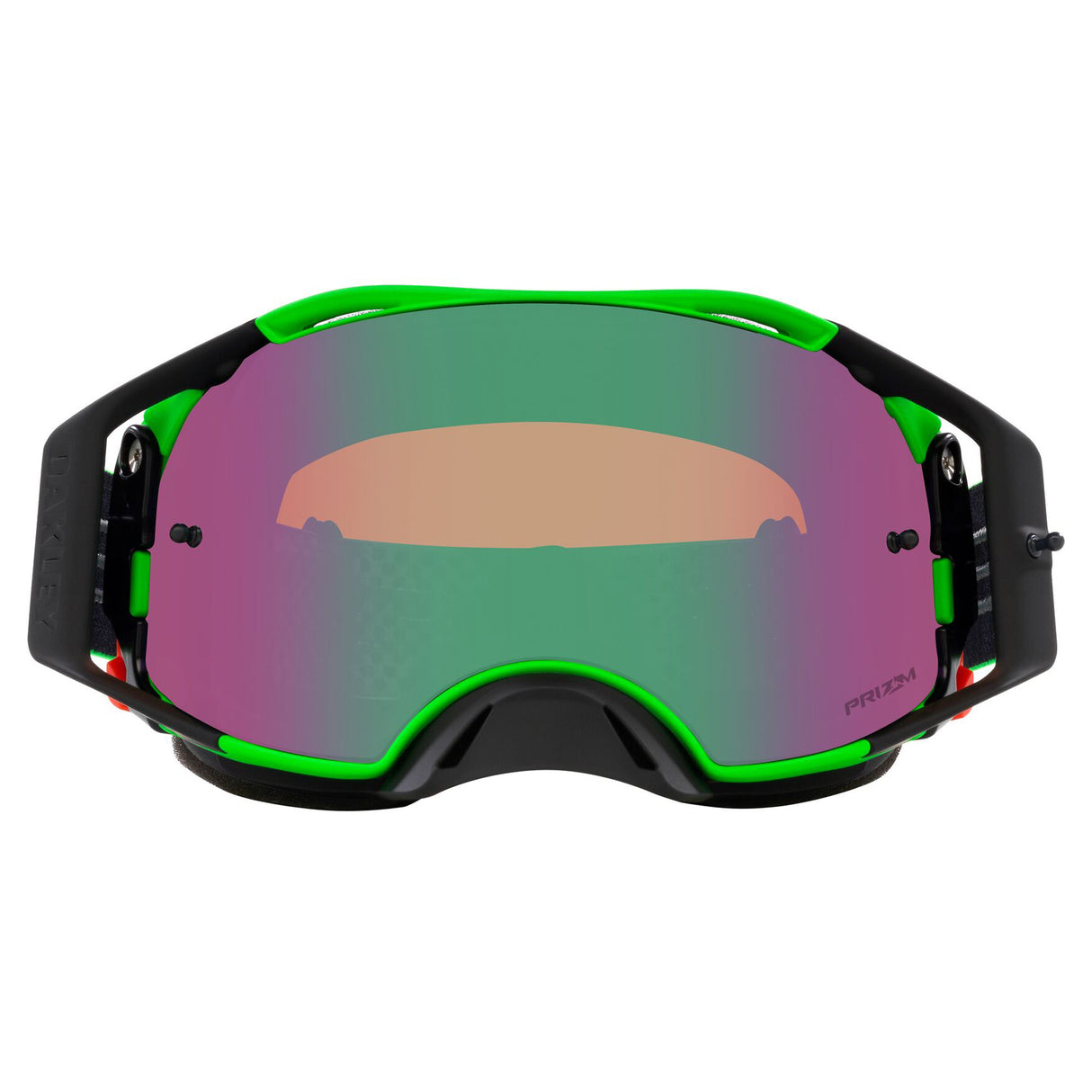 Oakley Airbrake MX Goggles w/Moto Green B1B Strap & Prizm MX Jade Lenses