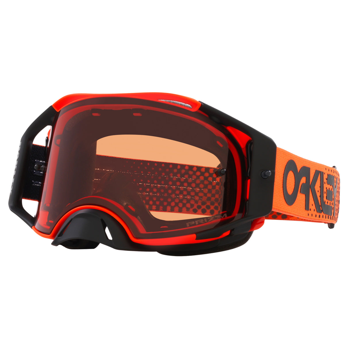 Oakley Airbrake MX Goggles w/Moto Orange B1B Strap & Prizm MX Bronze Lenses