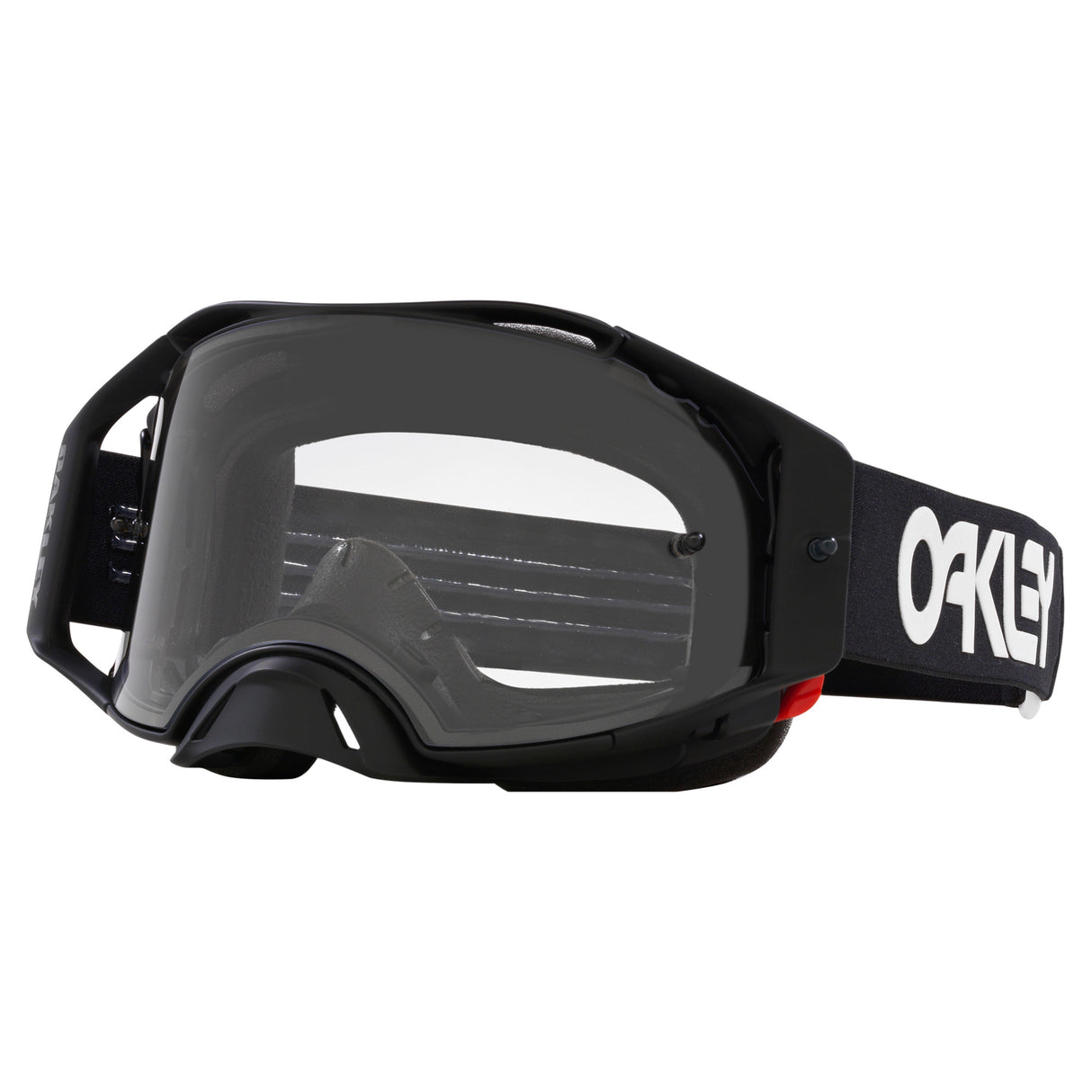 Oakley Airbrake MX Goggles w/Black/White Strap & Clear Lenses