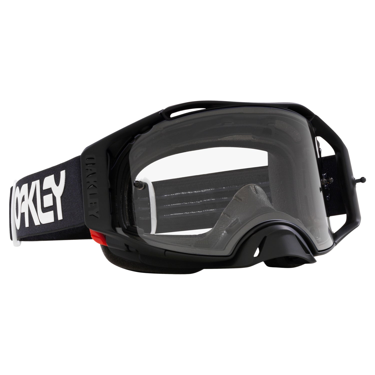 Oakley Airbrake MX Goggles w/Black/White Strap & Clear Lenses