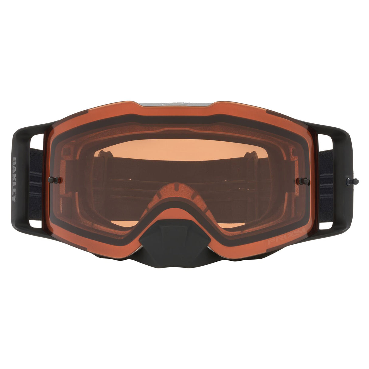 Oakley Front Line MX Goggles w/Tuff Blocks Black Gunmetal Strap & Prizm MX Bronze Lenses