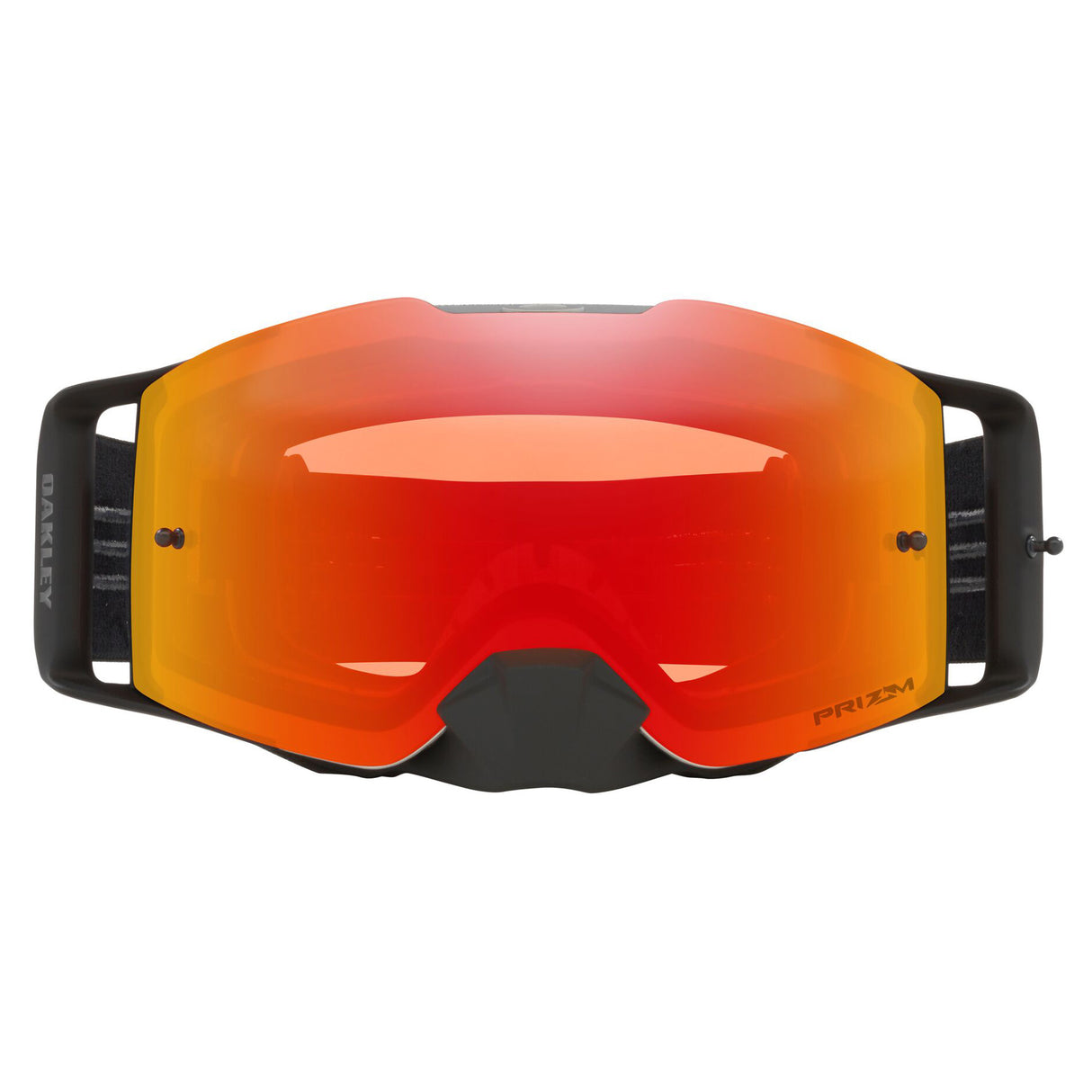 Oakley Front Line MX Goggles w/Tuff Blocks Black Gunmetal Strap & Prizm MX Torch Iridium Lenses