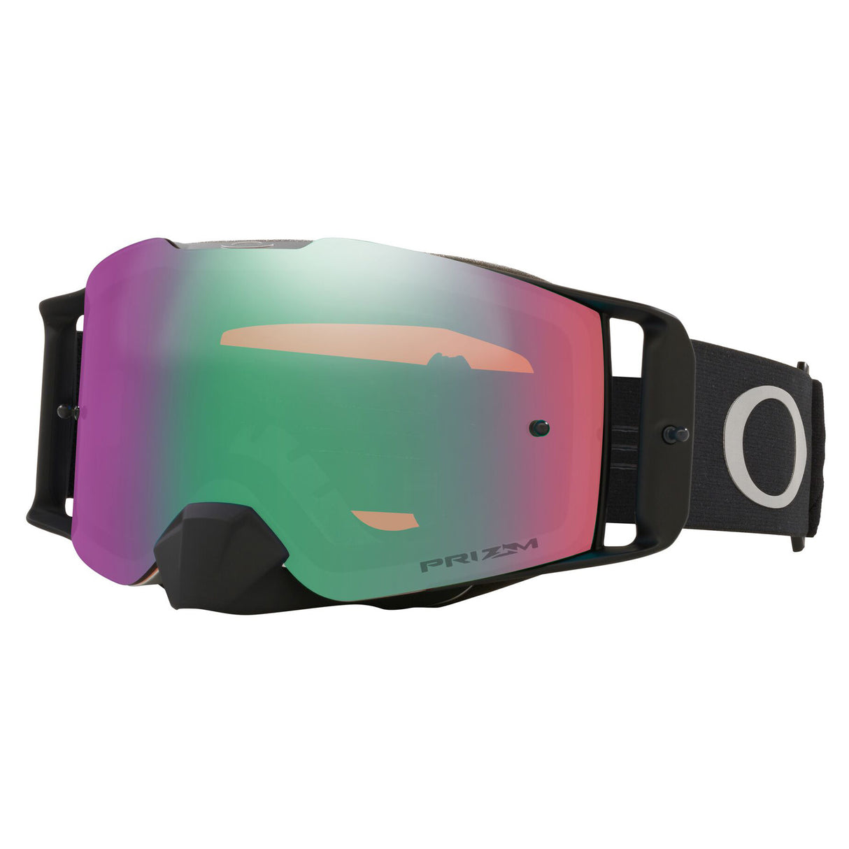 Oakley Front Line MX Goggles w/Tuff Blocks Black Gunmetal Strap & Prizm MX Jade Lenses