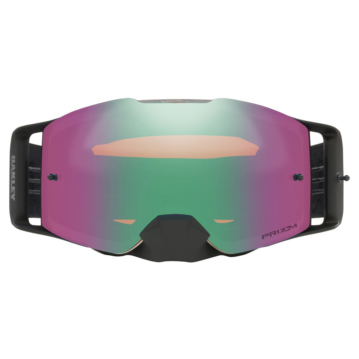 Oakley Front Line MX Goggles w/Tuff Blocks Black Gunmetal Strap & Prizm MX Jade Lenses