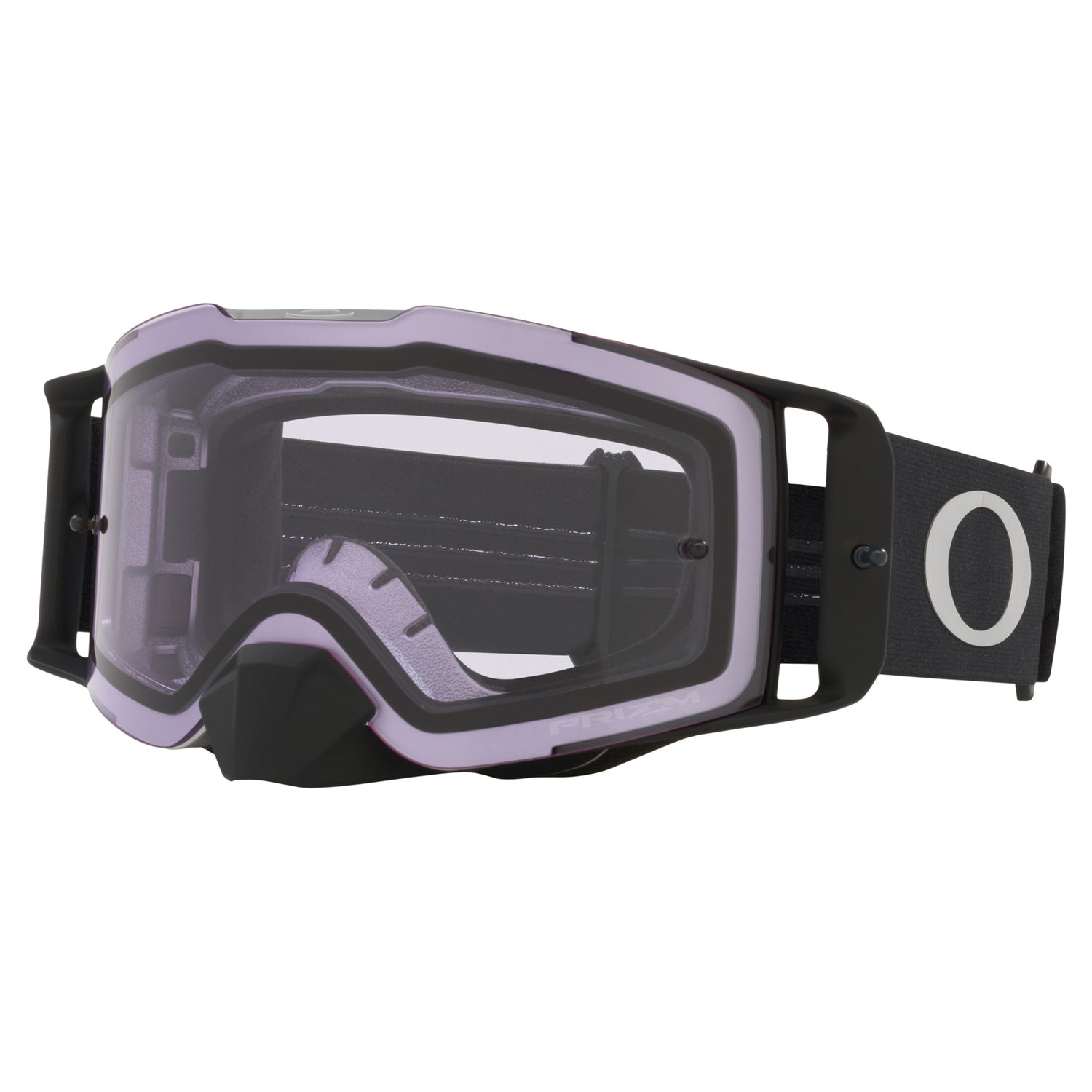 Oakley Front Line MX Goggles w/Tuff Blocks Black Gunmetal Strap & Prizm MX Low Light Lenses